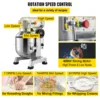 VEVOR 10/15/20/30 Qt Commercial Food Mixer with Timing Function  Stainless Steel Bowl Heavy Duty Electric Food Mixer Pizzeria 4