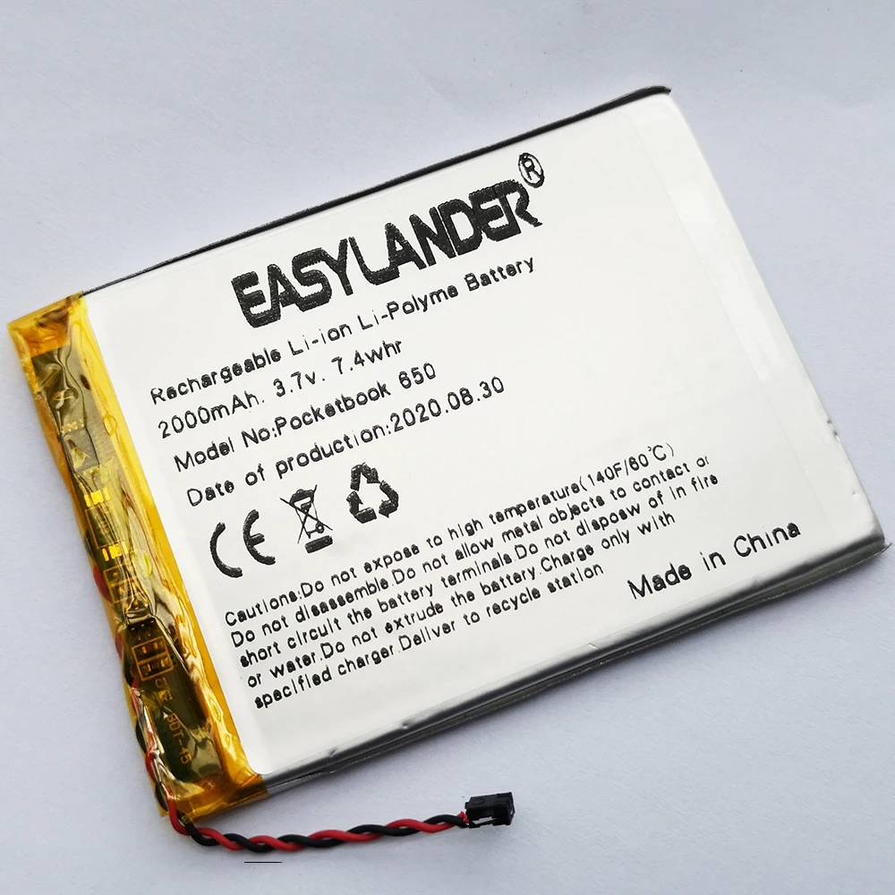 

Rechargeable Battery 3.7V 2000mAh FOR E-BOOK PocketBook 650 PB650 BATTERY