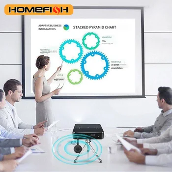 Proiettore Wireless HD per Mirroring Multiplo, Connessione Telefono a TV, Proiezione HD 1080P, Computer, iPad, WIFI, Schermo Live