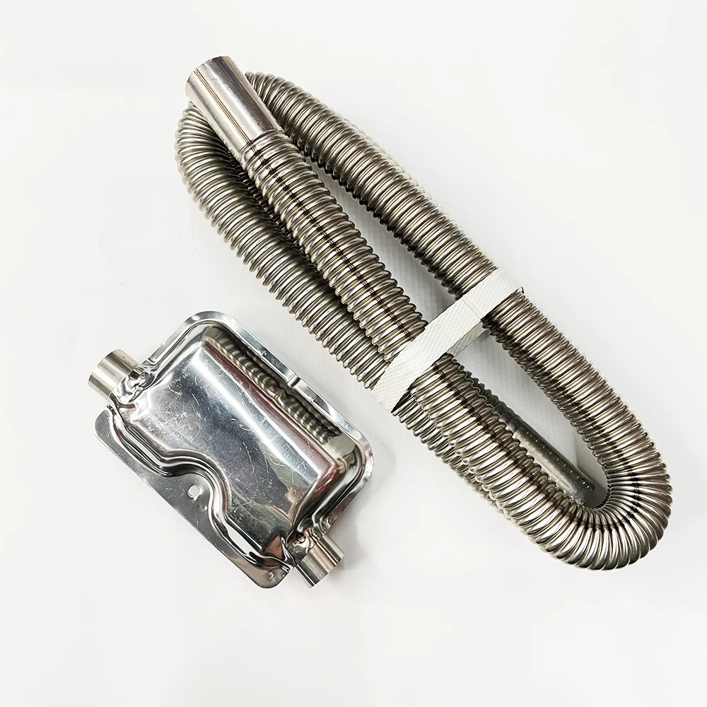 Diesel Heater Exhaust Pipe 120cm Car Air Diesel Parking Heater Stainless Steel Exhaust Pipe Tube 24mm Muffler Silencer Clip Webasto Eberspacher
