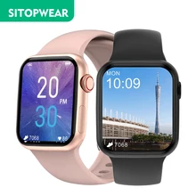 Sitopwear relógio inteligente 2022 de carregamento sem fio smartwatch 44mm bluetooth chamada relógios das mulheres dos homens pulseira de fitness relógio personalizado face