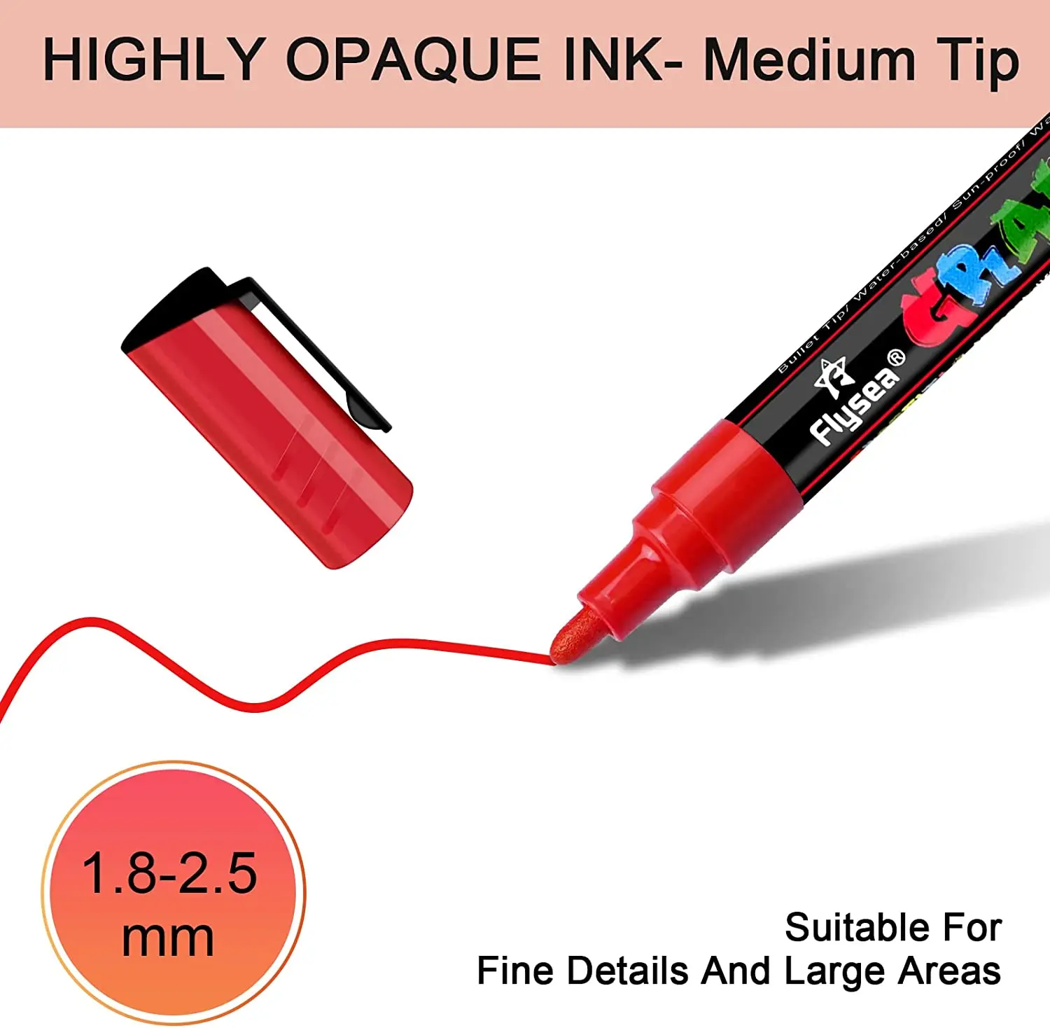 Acrylic Marker Small Red Book D Tiktok Same DIY Painting Art Special  Waterproof and Non Fading Graffiti Watercolor Pen - AliExpress