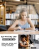 LED Folding Metal Desk Lamp Clip on Light Clamp Long Arm Diming Table Lamp 3 Colors Adjustable For Living Room Reading Computers 3