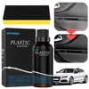 100/50ml Automotive Plastics Coating Agent Car Interior Plastics Parts Refurbishment Restorer with Sponge for Auto Cleaning 2