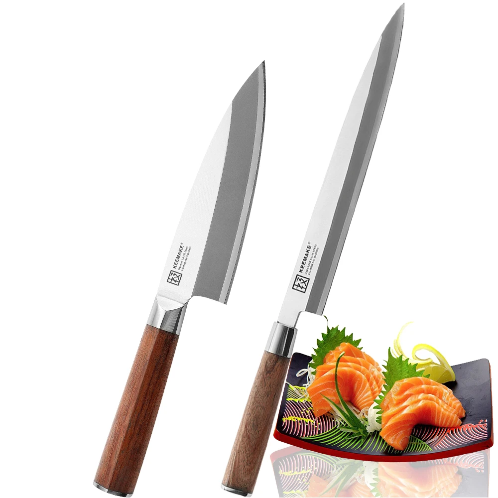 

KEEMAKE Japanese Chef Knife Sushi Sashimi High Carbon Stainless Steel Fishing Fillet Yanagiba Bevel Salmon Meat Slicer Gift Box