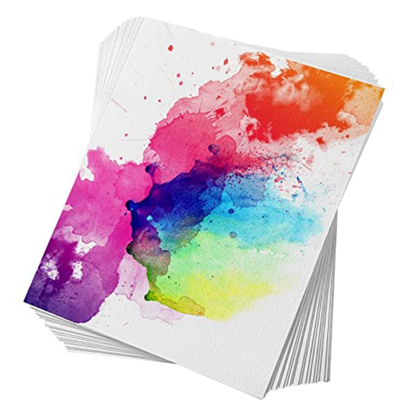 

60 Sheets Cold Press 50% Cotton&140Lb /300Gsm Acid-Free Bulk White Paper Watercolor Paper (10.63 X 7.68 Inch)