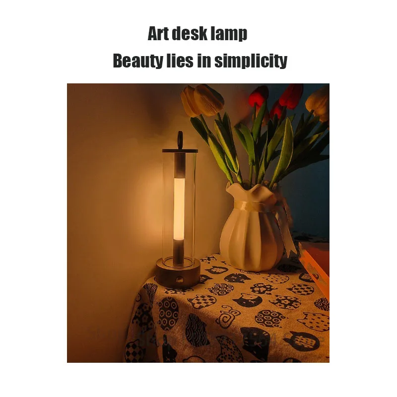 

LED Night Light Retro Lamps USB Rechargeable Metal Touch Lamp For Bedside Written Dining Living Room Coffee Table Bedroom Decor