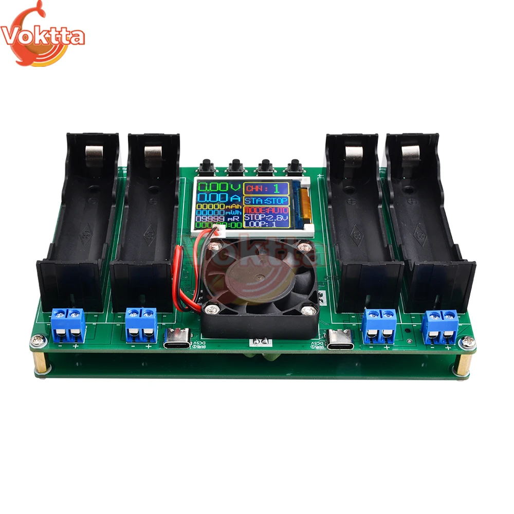18650 Lithium Battery Capacity Tester MAh MWh Internal Resistance Tester Auto Charging and Discharging Module Power Detector 3