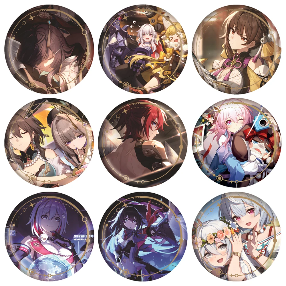 

Honkai Star Rail Game Character Badges Marth 7th Bailu Pela Clara Figure Brooch Cosplay Anime Pins Backpack Accessories Gifts