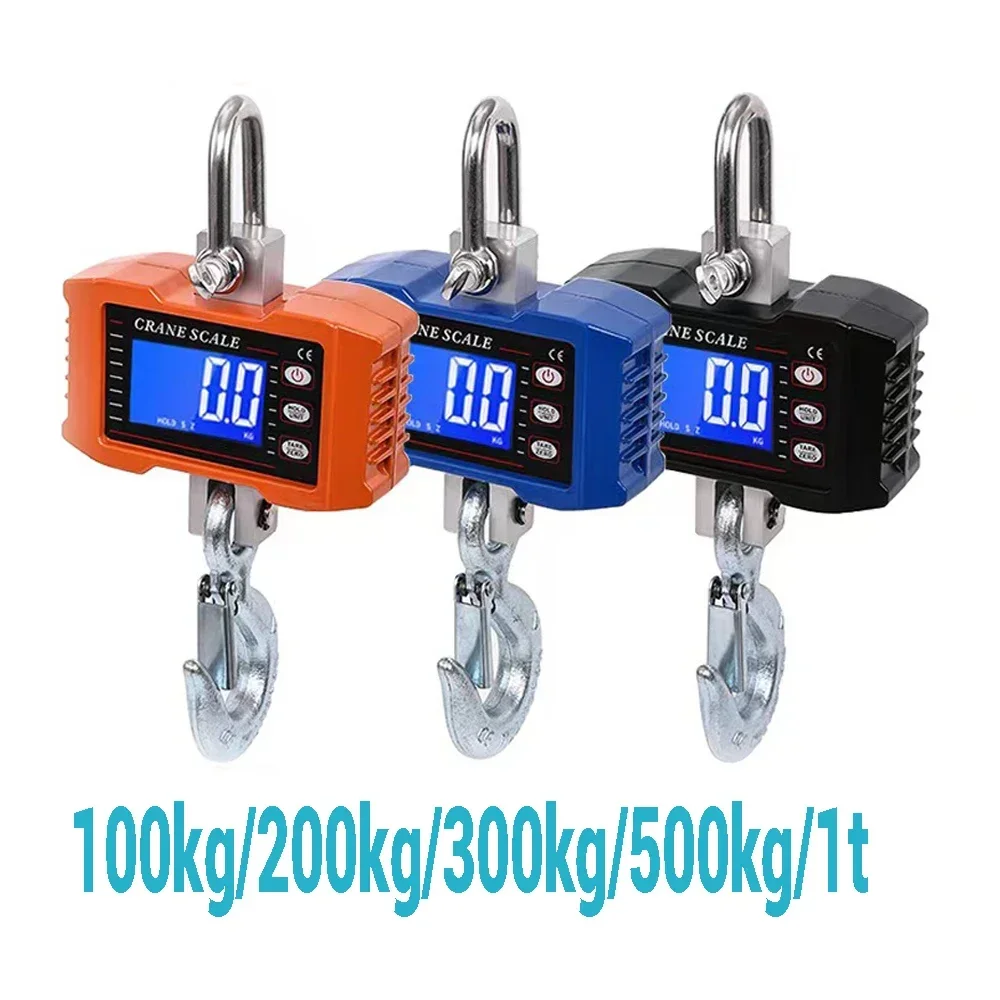 

100kg 200kg 300kg 500kg 1t Digital Crane Scale Hanging Portable Heavy Duty Crane Scale With Remote Control With LCD Backlight