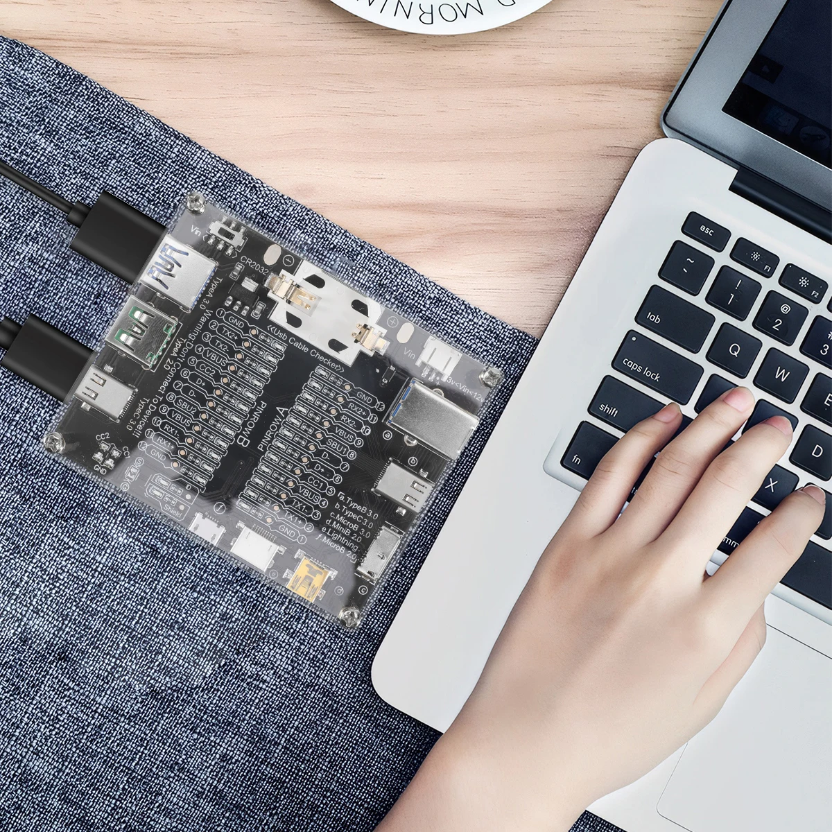 Type-C Micro-B Type-B Data Cable Detection Board USB Cable Tester Short Circuit On-Off Switching For iOS Android Test Board Tool