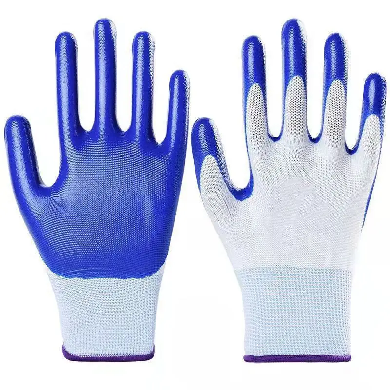 Premium Grip gloves Comfortable Lightweight Nitrile coated Gardening gloves Anti-slip Work gloves for Construction 5