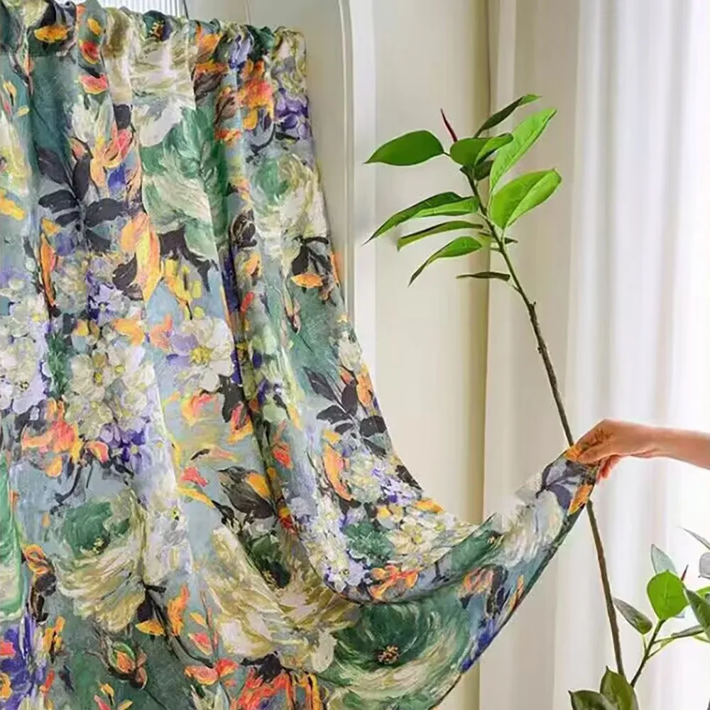 Chainho,Polyester Canvas Fabric,DIY Sewing Sofa Cover,Table Cloth,Outdoor Picnic Cloth Material,Floral Series,3 Sizes,25CF1