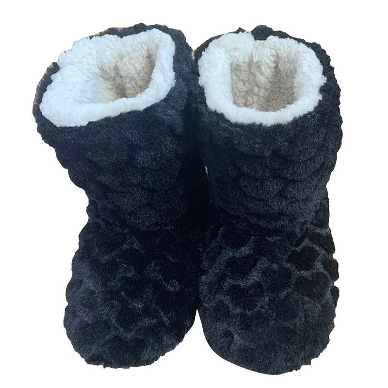 Winter Dicke Thermische Socken Männer Frauen Warmes Zuhause Weiche Verdickte Plus Samt Schlafen Anti Slip Boden Pantoffel Socke Für Weihnachten – Detail 11