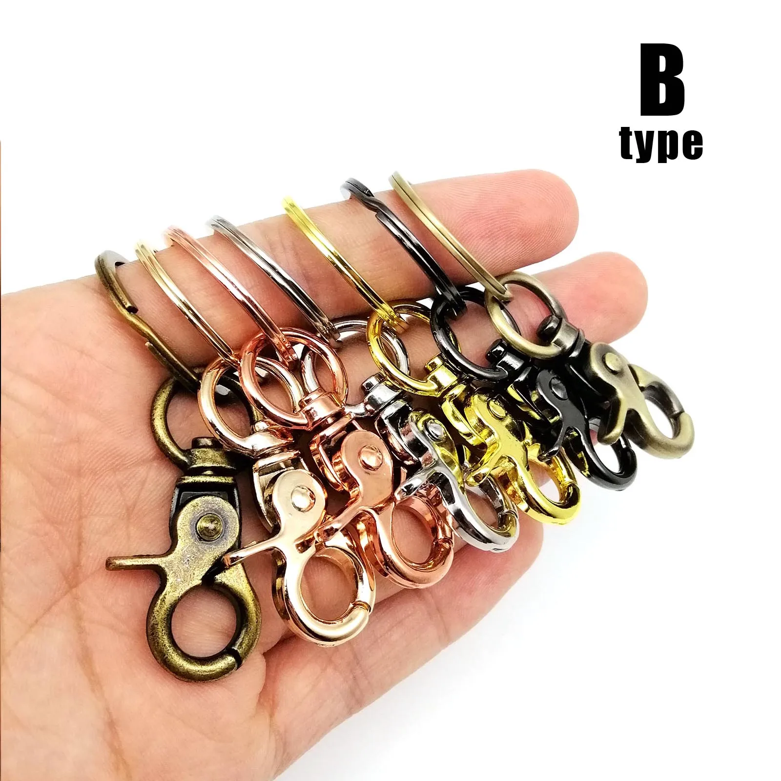 70pcs Swivel Clasps Lanyard Snap Hooks with Key Rings Key Chain Clip Hooks Lobster  Claw Clasps for Keychains Jewelry - AliExpress