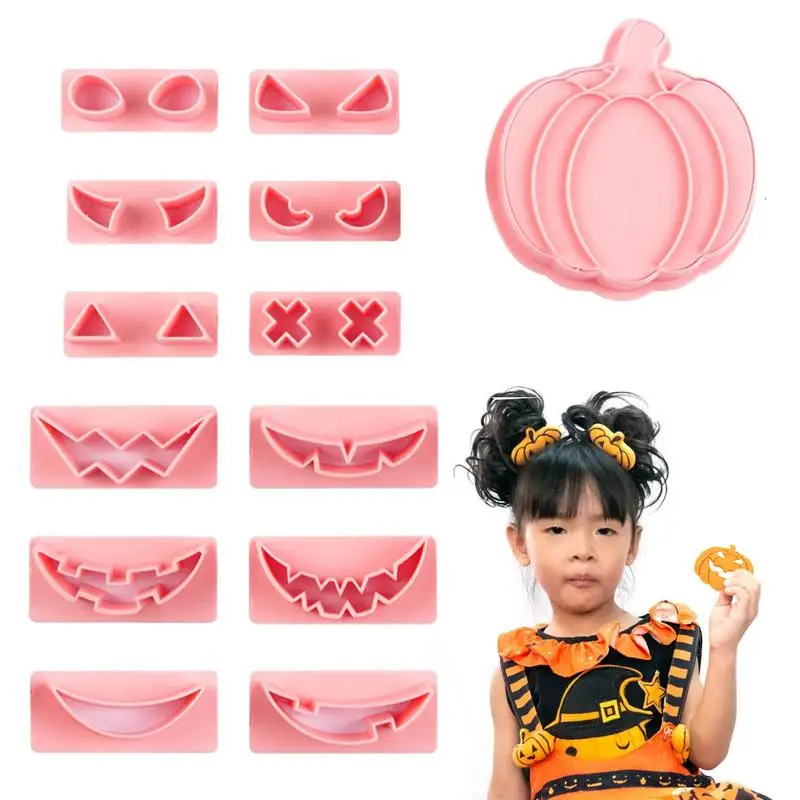 

Halloween Cookie Cutters Pumpkin Biscuit Cutter Set Non-Fading Food Grade Odorless Shapes For Clay Toys Sandwich Cake Bread