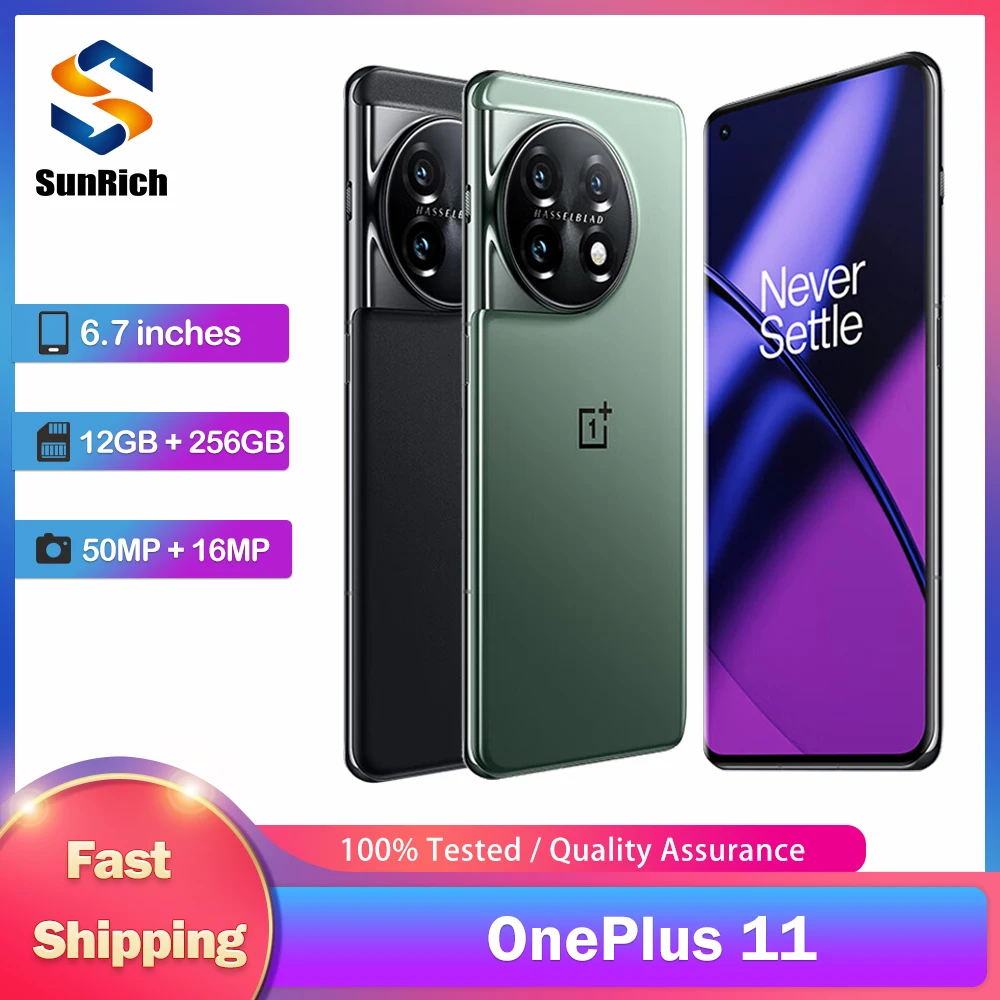 Original OnePlus 11 5G Mobile Phone Dual SIM NFC 6.7'' 12/16GB RAM 256GB  ROM 50MP+32MP+48MP+16MP Snapdragon 8 Gen 2 SmartPhone