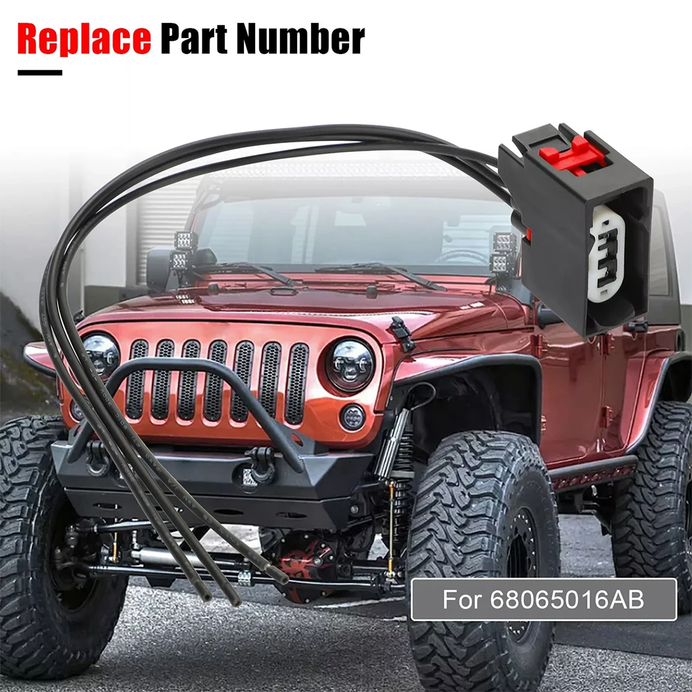 Front Turn Signal Light Connector Harness Replace 68065016AB for Wrangler JK 2007-2018