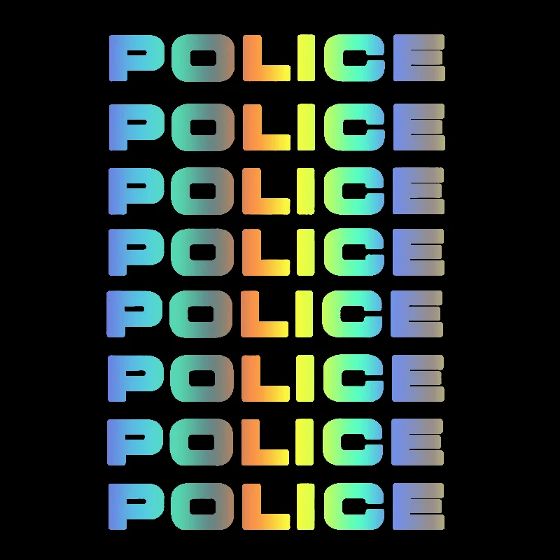 Z123# 8PCS Personality Car Sticker Police Stickers Decals Motorcycle Decorative Car Accessories Pegatinas Para Coche
