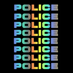 Z123# 8PCS Personality Car Sticker Police Stickers Decals Motorcycle Decorative Car Accessories Pegatinas Para Coche