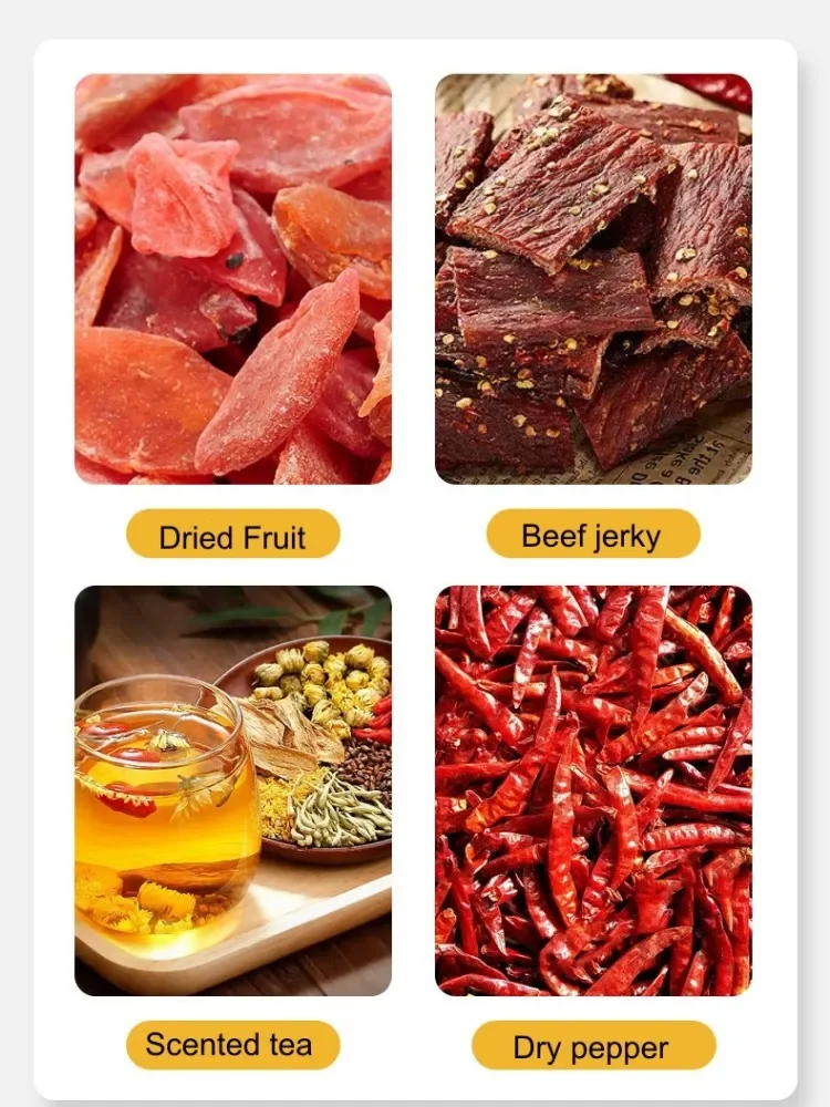 12 Layer Air Fryer Fruit Dryer Machine for Home Commercial Use Small Mulberry Pet Snacks Meat Vegetables Dried Fish Food Dehydra