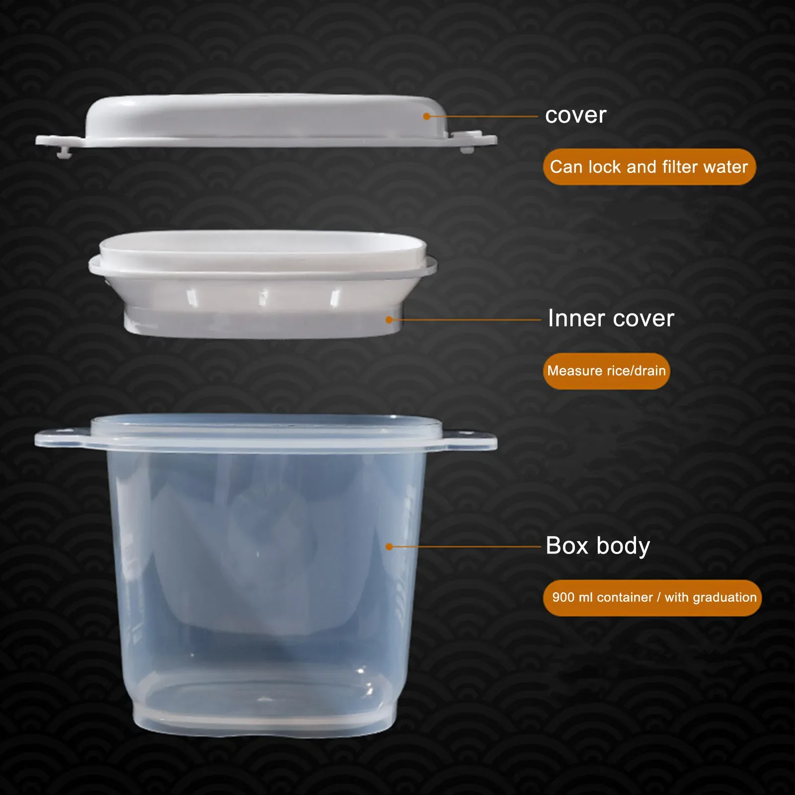 Description Picture 6 of item700ML Microwave Oven Rice Cooker Multifunctional Steamer Hot Soup Cooking Bento Lunch Box Food Grade PP Kitche Steaming Utensils