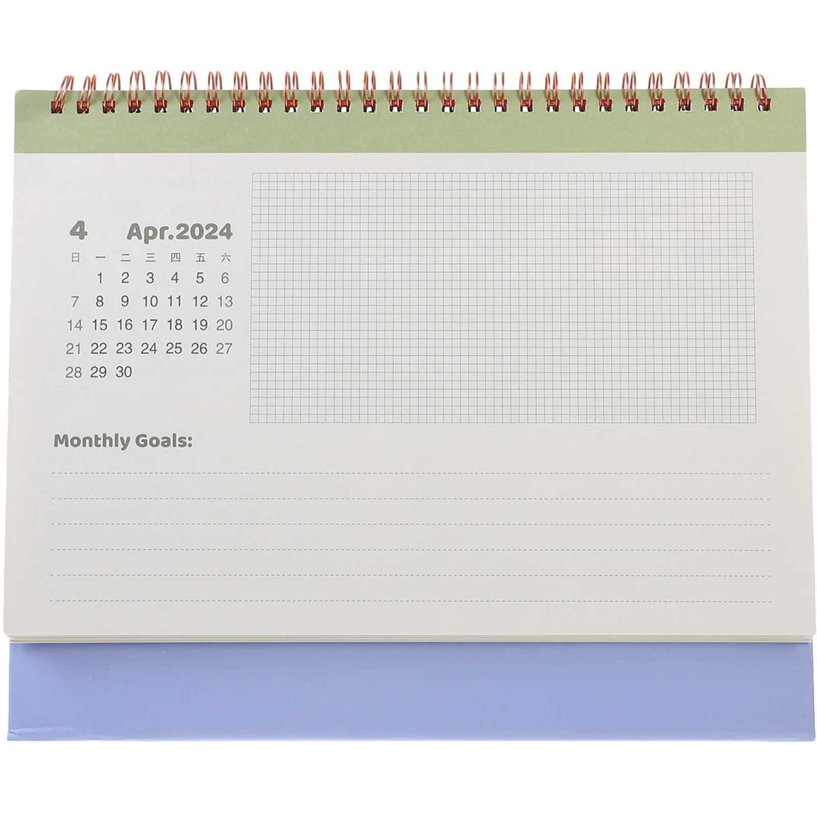 Desk Calendar Office Home Decorations New Year Standing Flip Desktop Calendar Portable Daily Planning Monthly Calendar