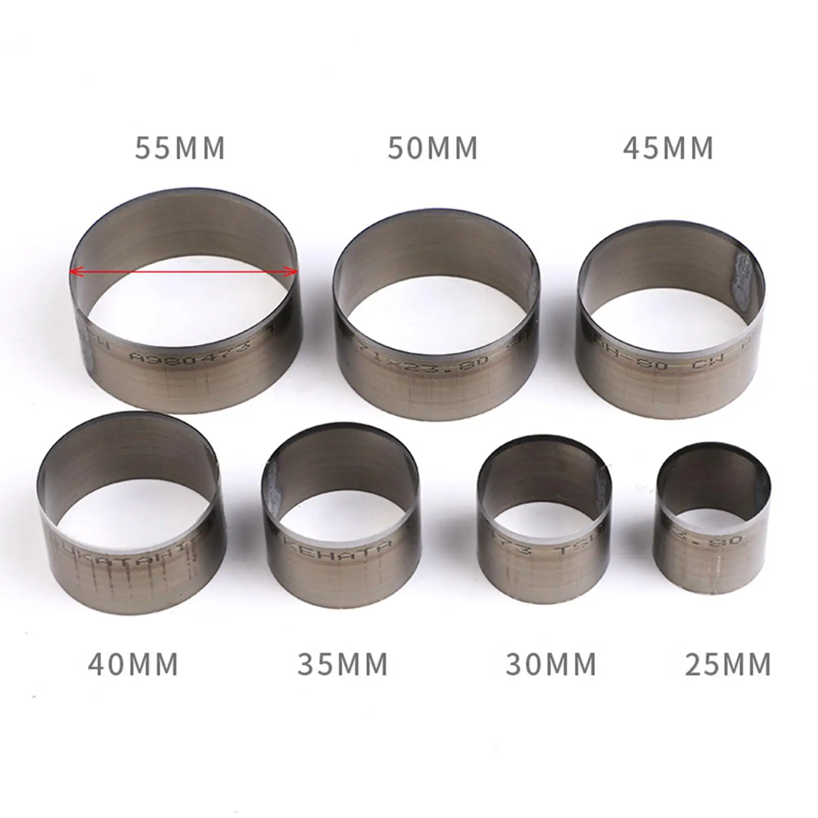 Leather Cutting Dies Shapes 25mm 30mm 35mm 40mm 45mm 50mm 55mm Leather Hole Punch Die for Handmade Craft 7 Pieces