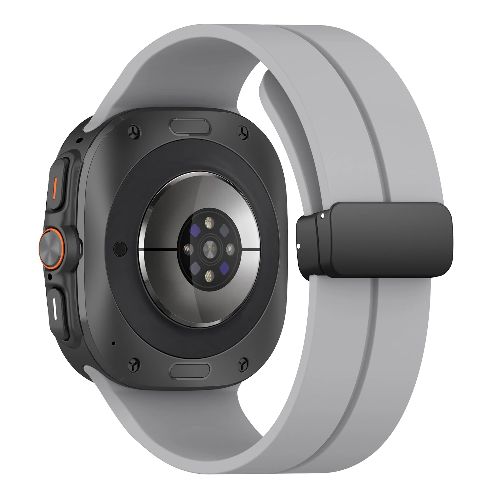 Enhanced Silicone Magnetic Buckle Band for Smartwatches - No Gaps Design