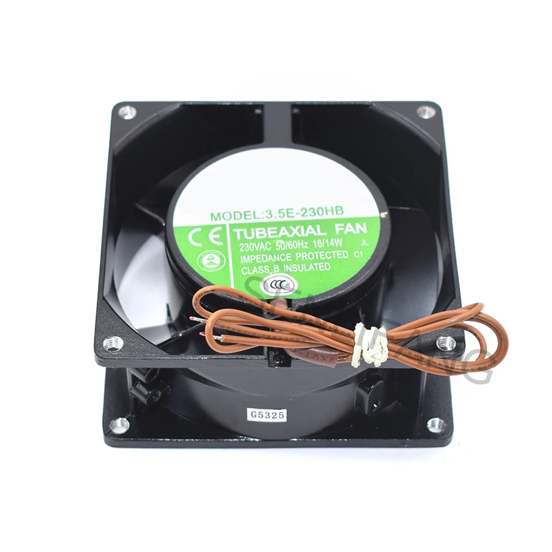 

FOR 3.5E-230HB High Temperature AC Axial Cooling Fan AC 230V 15/12W 0.09A/0.075A 3000RPM 9238 9cm 92*92*38mm2 Wires