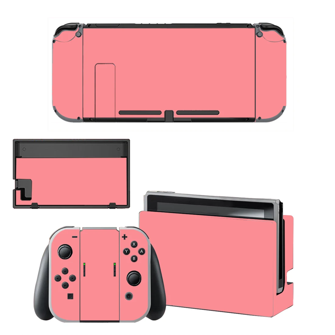 Vibrant Pure Pink-Purple Vinyl Skin Set for Console, Controller, and Stand
