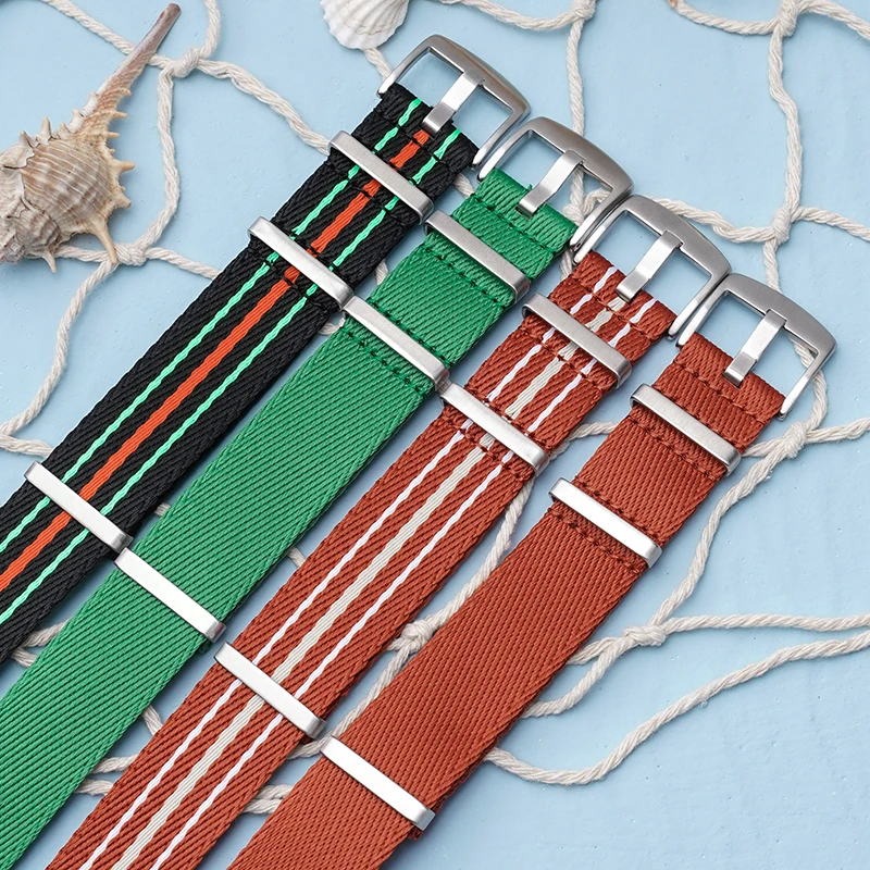 Versatile Nylon Woven Canvas Watch Band - 20mm & 22mm Strap Widths