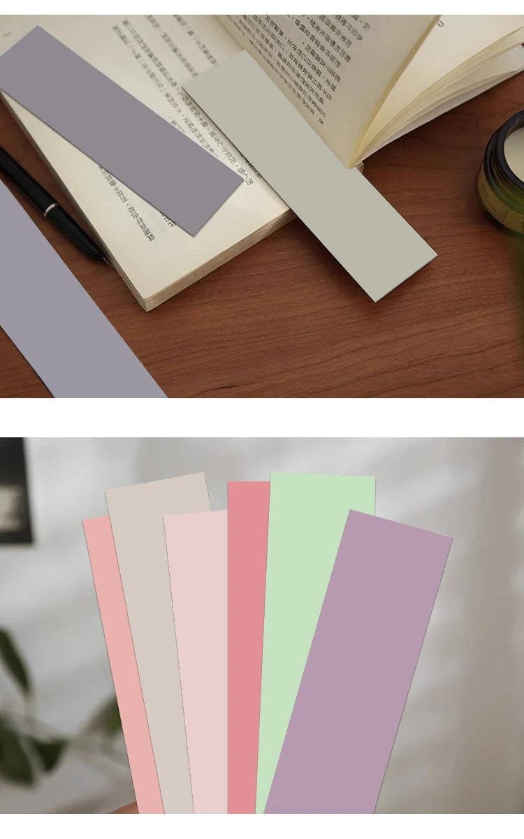 30 stücke einfache einfarbig lesezeichen buchseite etikettierung papier karte dekoration student büro DIY seite etikettierung lesezeichen – Detail 4