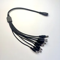 12V DC Power Splitter Cable, 1 Female to 8 Male/1 Female to 2 Male Connectors 2.1*5.5mm Plug For CCTV Cameras 1