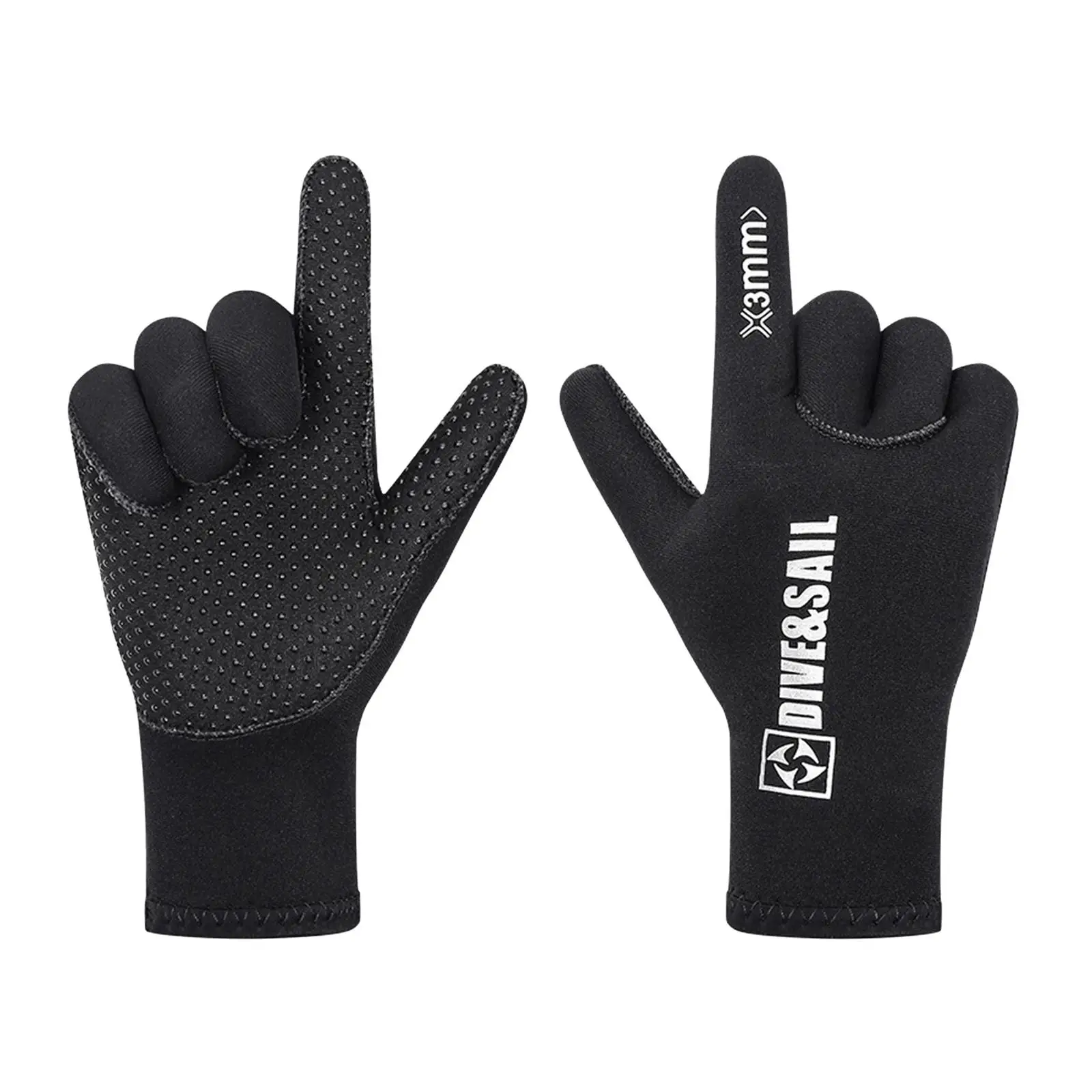 3mm Neoprene Wetsuit Gloves Five Finger Glove for Men Women Water Sports 3