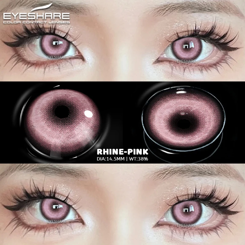 EYESHARE Fantasy White and Red Anime Eye Contact Lenses - Perfect for Halloween and Cosplay Makeup