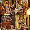 DIY Book Nook Wooden Miniature Model Kit The Mysterious City Bookend Assembled 3D Puzzle Egypt Bookshelf Home Decor Friends Gift 5