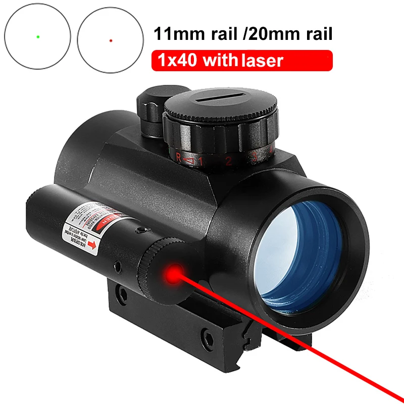 Tactical Red Green Dot Visier - Kompaktes Zielfernrohr 1x40mm Für Jagd Und Schießen