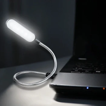 보조배터리 노트북 PC 컴퓨터용 미니 USB 야간 조명, 눈 보호, 유연한 미니 LED 야간 독서등
