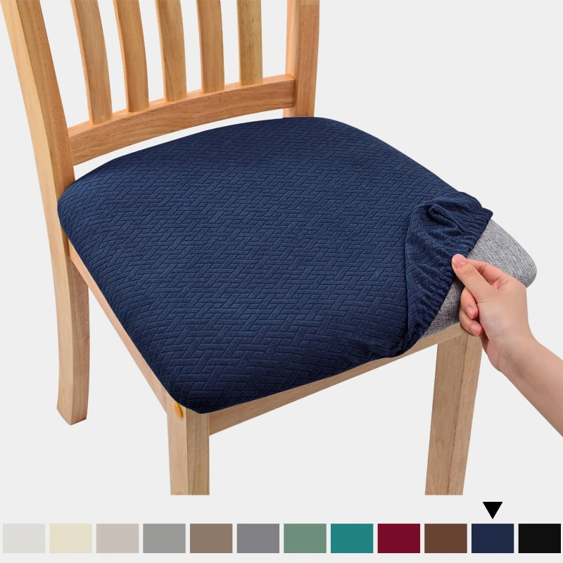 1/2/4/6pcs Waterproof Dining Chair Seat Cover Removable Chair Seat