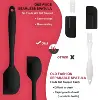 6 Pcs/Set Silicone Spatula Set Food Grade Non Stick Heat Resistant Spatulas Turner for Cooking Baking Mixing Baking Tools 4