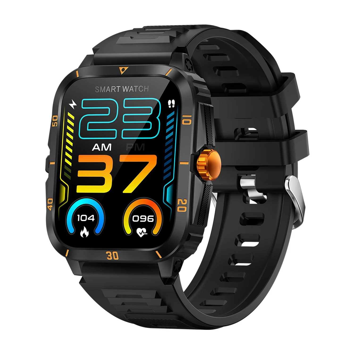 

1.96-inch HD Screen Bracelet Heart Rate Blood Oxygen Blood Pressure Stress Sports Record Voice Assistant Da Fit App Waterproof