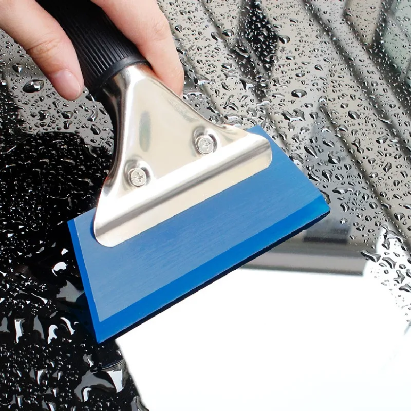Blue Razor Blade Water Squeegee Auto Film Tint Wiper Scraper Multifunction  Silicone Blade for Car Window Washing Cleaning Tools - AliExpress
