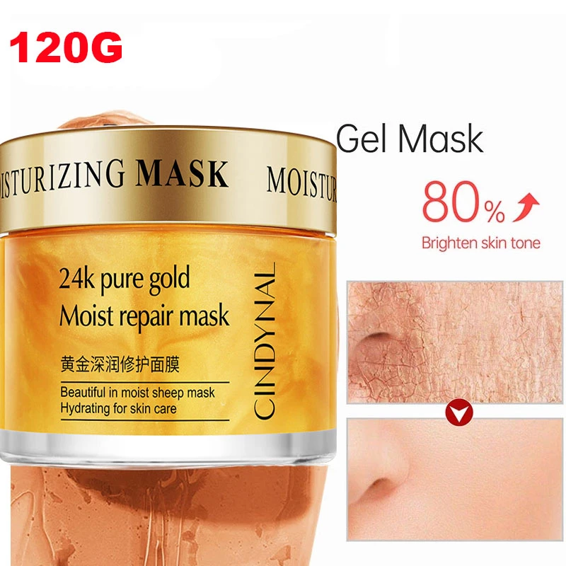 24k Gold Serum Sleeping Face Mask Collagen Antiwrinkle Face Cream Deep