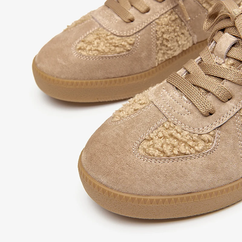 Festooning Scarpe Da Ginnastica Donna In Pelle PU – Basse, Con Lacci, Suola Antiscivolo TPR, Comode Per Passeggiate E Tempo Libero