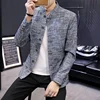 Blazer New Men's Fashion Business Gentleman Wedding British Style Work MAO Suit Outdoor Casual Slim Standing Collar Blazer 2