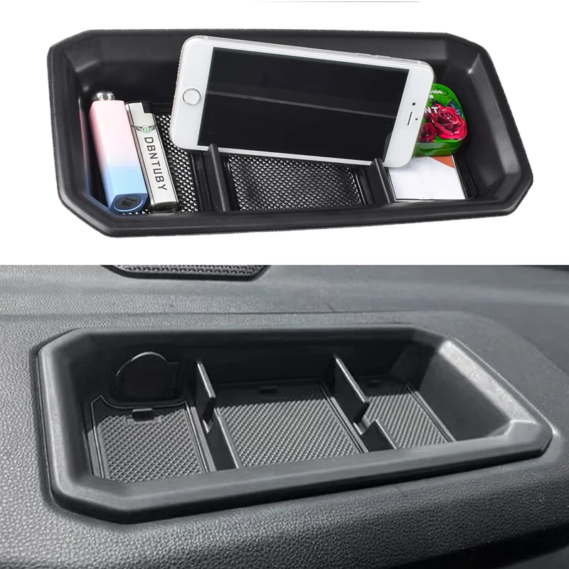 

Dashboard Tray Bracket For 2022 2023 Toyota Tundra Accessories Organizer Holder Tray Dashboard Storage Box Black