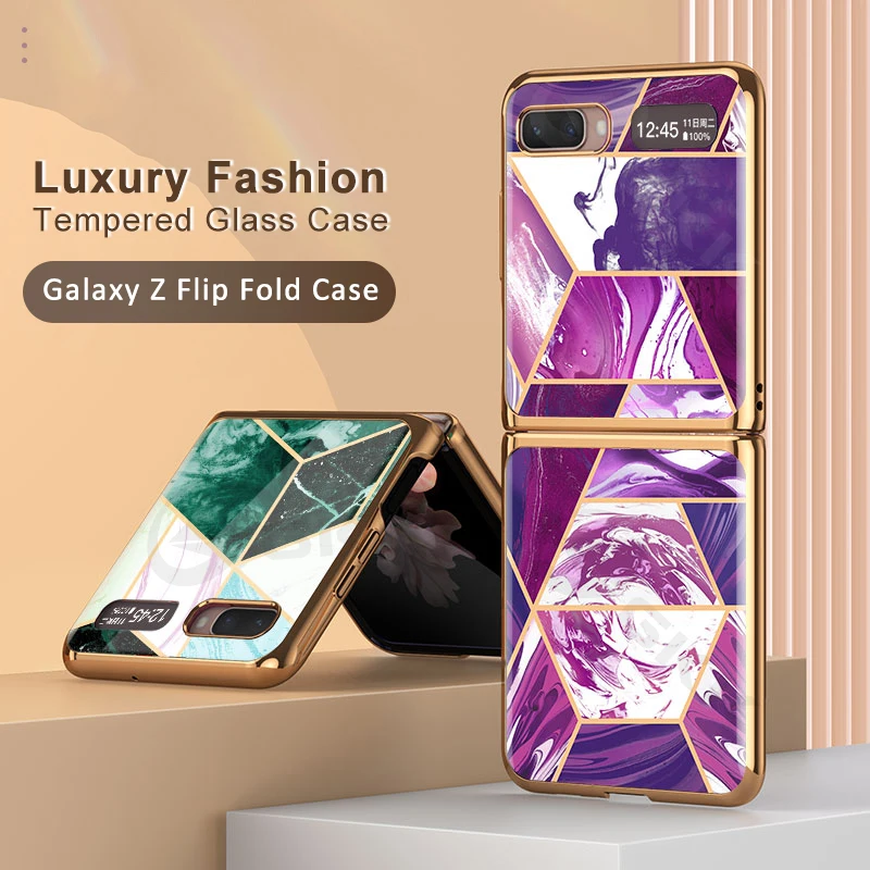 

Оригинальный чехол GKK для Samsung Galaxy Z Fold 2 5G, роскошный Твердый чехол из закаленного стекла с рисунком для Samsung Z Fold 2 5G