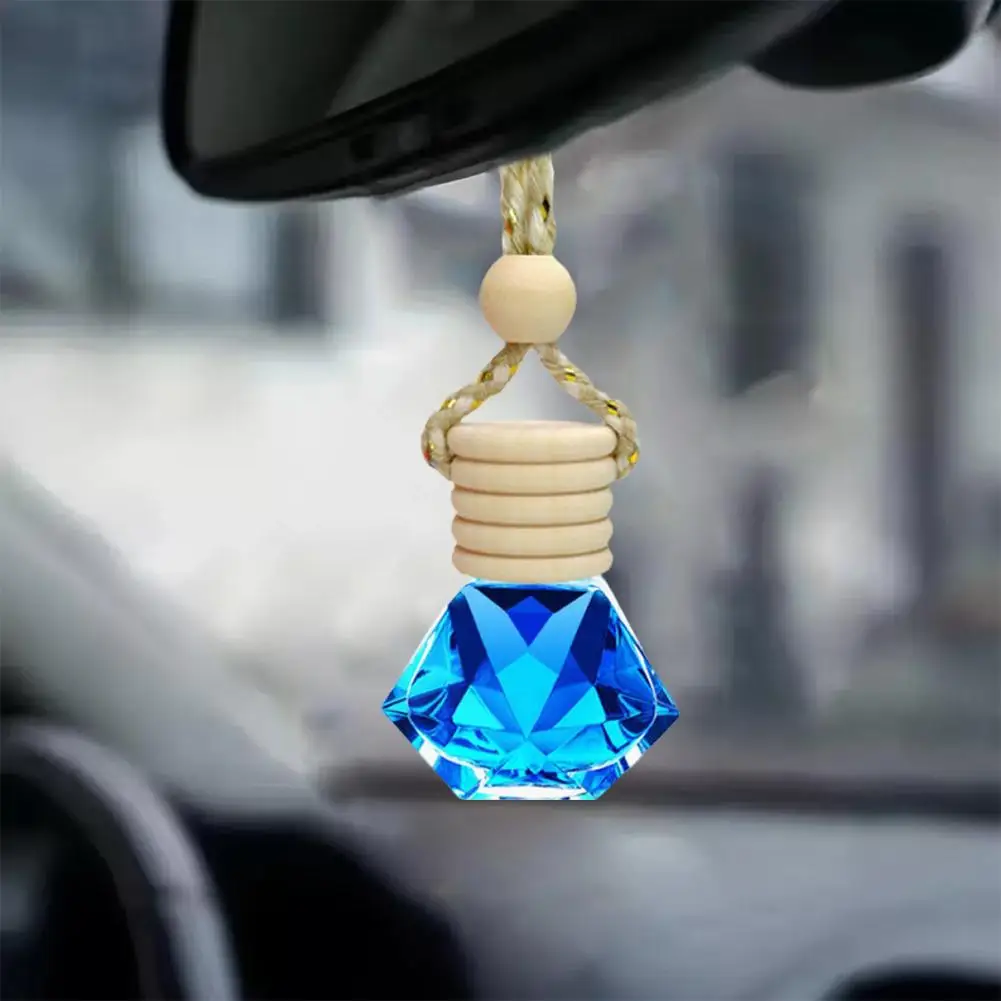 Diffusore di Oli Essenziali in Vetro per Auto, Bottiglia Profumata Ricaricabile con Tappo in Legno, Decorazione per Auto - Image 3