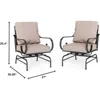 Sophia & William Extra Large & High Back Patio Furniture Set Metal Modern Outdoor Conversation Sets with Motion Chairs 2